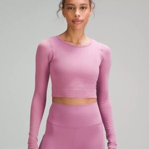 Lululemon Ebb to Street cropped long sleeve